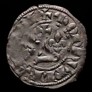 *���c�F���i* Philip IV le Bel Double Tournois Cross / Lis (6285) Tours 1285-1314