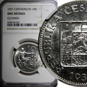 �`�F�R�X���o�L�A ��� 1931�N 10�R���i 30mm NGC UNC �ڍ� KM# 15 (021)