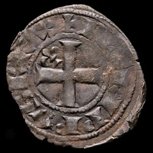 *���c�F���i* Philip IV le Bel Double Tournois Cross / Lis (6637) Tours 1285-1314