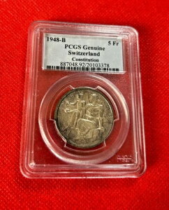 1948 B 5FR PCGS �X�C�X���@ �{�� �������F��