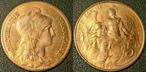 �t�����X - ��O���a�� - 5 �T���`�[�� Daniel Dupuis 1899 UNC F119/7-