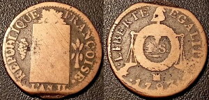 �t�����X�v����� 1 Sol aux Balances 1793 Ma�A�}���Z�C�� RARE