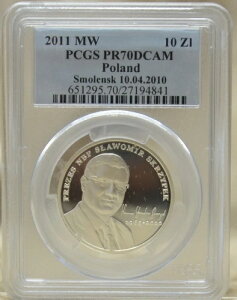 �|�[�����h 2011 MW 10 �Y���e�B�` PCGS PR 70 �X�������X�N 10.04.2010