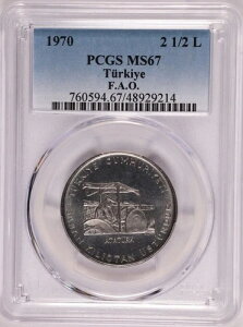 1970�N �g���R 2.5���� FAO�_�Ɛi���V���[�Y - PCGS MS 67