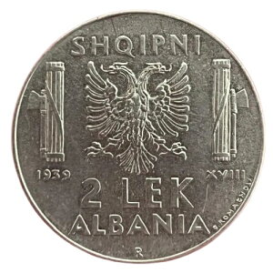 �A���o�j�A 1939 R 2 ���N XVIII �R�C�� ���B�b�g�[���I�E�G�}�k�G�[��3�� �C�^���A��� KM#32