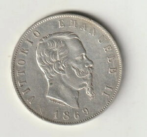 �C�^���A 5 ���� -vittorio Filiberto II -1869 M -milan- ��� Bn ?cu