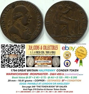 1792 GB �R���_�[ �n�[�t�y�j�[ - �E�H���b�N�V���[ �E�B���J�[�\�� �A�C�A�� - D & H 455b - CT 1083