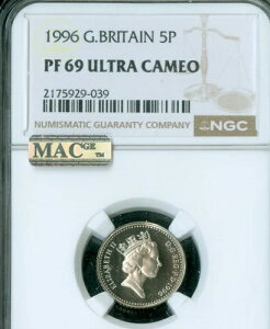 1996�N �C�M���X 5�y���X NGC PF69 UCAM MAC �ō��O���[�h & �X�|�b�g���X�B