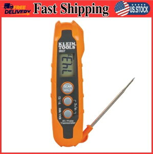 Klein Tools IR07 �f���A�� IR & �v���[�u �f�W�^�����x�v �|�P�b�g�T�C�Y LCD