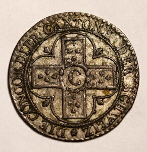 �X�C�X �A�[���K�E�B 1 �o�b�c�F�� 1826 KM# 21 VF+ �R�C��