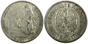 �h�C�c - ��O�鍑�V���o�[1935 A 5 ���C�q�X�}���N �x������������ KM#86(22 306)-