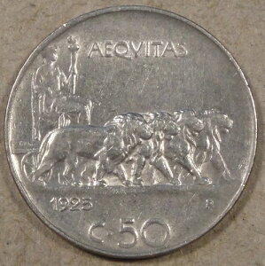 �C�^���A 50 C. 1925-R �v���[���G�b�W ���ʃO���[�h�R�C��