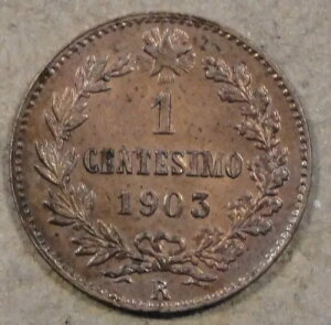 �C�^���A 1903-R 1 Centesimo RB BU