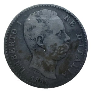 �C�^���A 2���� 1884�N �E���x���g1�� �V���o�[ KM#23 9.82gr A063