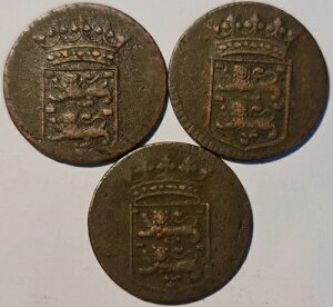 �I�����_���A�t���J / 1737-50-55 Duit West Friesland VOC�A�R�C�� 3 ��!