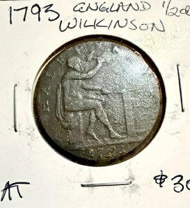 1793�N �C�M���X ���[�N�}���Y 1/2�y�j�[ �E�B���L���\��