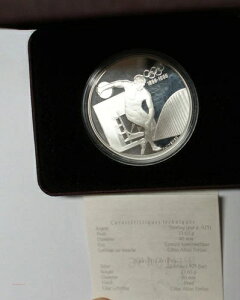 (�A�����J) COFFRET Comit? international Olympique 1896-1996 JAVELOT argent�Alartdesge