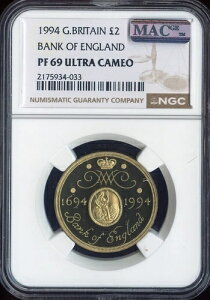 1994�N �C�M���X 2�|���h �C���O�����h��s NGC PF69 �E���g���J���I MAC �X�|�b�g���X�B
