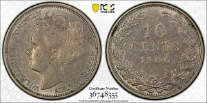 SBP37 �I�����_ �E�B���w���~�i 1906�N ��� 10�Z���g PCGS AU 58