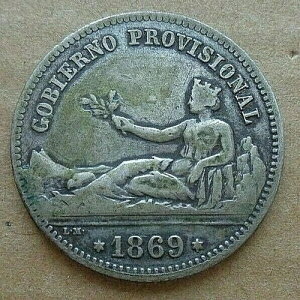 �X�y�C�� �R�C�� �E�i �y�Z�^ 1869 - �S�r�G���m �b�� SN-M �V���o�[ KM# 652 (ab)