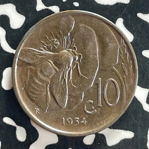 1934-R �C�^���A 10 Centesimi ���b�g#T7607 ���i��! ������!