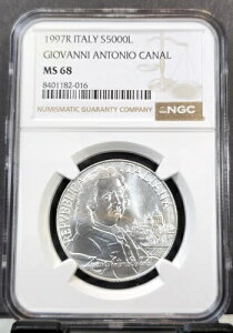 1997�N �C�^���A ��� 5000���� �W�����@���j�E�A���g�j�I�E�J�i�� NGC MS 68 �� ���i��