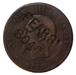 1853�N�t�����X10�T���`�[���D�̃y�A�[�Y�Ό��̃J�E���^�[�X�^���v �` �C�M���X��Д��s
