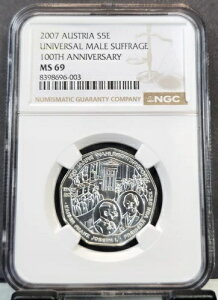 2007�N �I�[�X�g���A ��� 5���[�� �j�q���ʑI�� NGC MS 69 �� �g�b�v�|�b�v