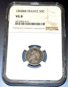 1868�N BB �t�����X 50�T���`�[�� �L�[�f�[�g NGC VG8 50C �t�����X �i�|���I��3�� KM814.2 �R�C��
