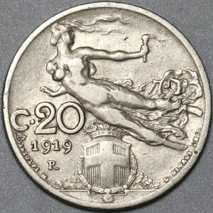 1919�N�C�^���A 20 Centesimi VF Flying Woman ���A���t�R�C�� (24122406R)