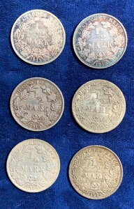 �h�C�c�鍑 1/2�}���N��� 6���Z�b�g�F1914-A�A1915-A-D-E-F�A1918-A