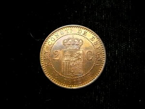 �X�y�C��. �A���t�H���\12��. 2 CENTIMOS 1912 PC V (12). �ؖ�.