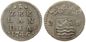 �I�����_ / �[�[�����g - 2 Stuivers 1745 - �I�[�o�[�f�[�g �o���A���g 1745/44