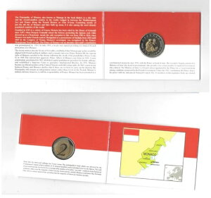 MONACO 2 EURO 2005 UNC Essai �t�H���_�[���̃v���[�u �p�^�[���A���A�B B20