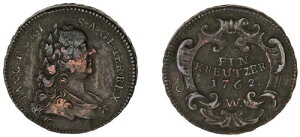 1 �����N���C�c�@�[ / �R�u���B�I�[�X�g���A�B1762 W Franz I. VF+�B