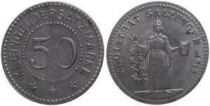 �h�C�c - �������� Salzungen 50 Pfennig 1918 - �ً}���� Kleingeldersatz