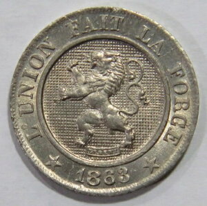 �x���M�[ 1863 10 �Z���`���[�g�� �����p���g ���C�I�� L'UNION FAIT LA FORCE UNC ���[���h �R�C��