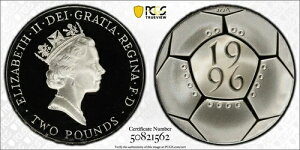 �p�� 1996�N 2�|���h��� �v���[�t ���[�� '96 �T�b�J�[�I�茠 - PCGS PR69DCAM