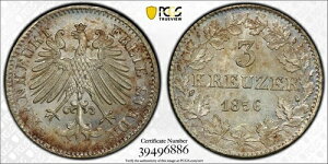 1856�N �t�����N�t���g �h�C�c �V���o�[ 3�N���C�c�@�[ PCGS MS65 �|�b�v 2/1 �㎿ �i�C�X�W�F�� 1553