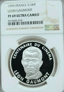 1995�N �t�����X ��� 100�t���� ���I���E�S�[���� NGC PF 69 �E���g���J���I �󏭃R�C��