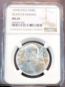 1993�N �C�^���A �V���o�[ 500���� S500L �z���X�̎� NGC MS 69 �� �g�b�v�|�b�v