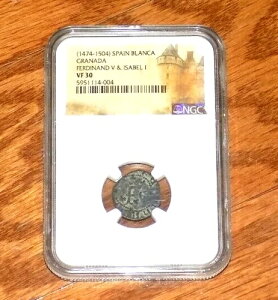 �X�y�C�� 1474-1504 �u�����J NGC VF 30 �t�F���f�B�i���h���C�U�x�� �O���i�_ �R�����u�X����̃R�C��
