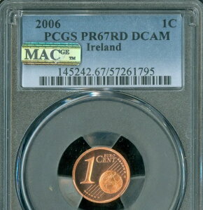 2006 �A�C�������h EIRE 5,000 ���� 1 �Z���g ���[�� PCGS PR67 RD DCAM PQ MAC �X�|�b�g�Ȃ��B