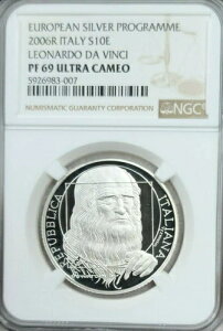 2006 �C�^���A �V���o�[ 10 ���[�� ���I�i���h �_ ���B���` NGC PF 69 �E���g�� �J���I �󏭃g�b�v �|�b�v