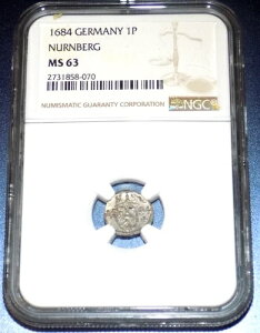 �h�C�c���B �j�������x���N 1684 �v�t�F�j�q ���j�t�F�C�X NGC MS63 �h�C�c 1P UNC �R�C��