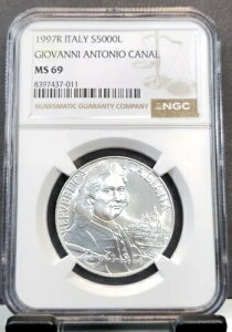 1997�N �C�^���A �V���o�[ 5000 ���� �W�����@���j�E�A���g�j�I �J�i�� NGC MS 69 ���A �g�b�v�|�b�v