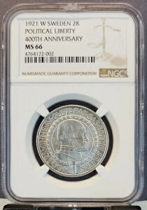 1921�N �X�E�F�[�f�� ��� 2�N���[�i �����I���R400���N�L�O NGC MS 66 �W�F��