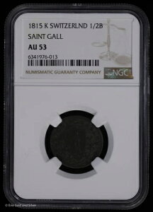 1815 K 1/2B �X�C�X 1/2 �o�b�c�F�� �V���o�[ �X�C�X�B NGC AU 53