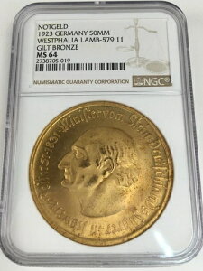1923�N �h�C�c �m�b�g�Q���g���_�� 50M �E�F�X�g�t�@���A���� NGC MS64 �n�C�p�[�C���t���[�V����