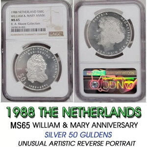 1988�N �I�����_ ��� 50�O���f�� NGC MS65 �E�B���A�������A���[�L�O